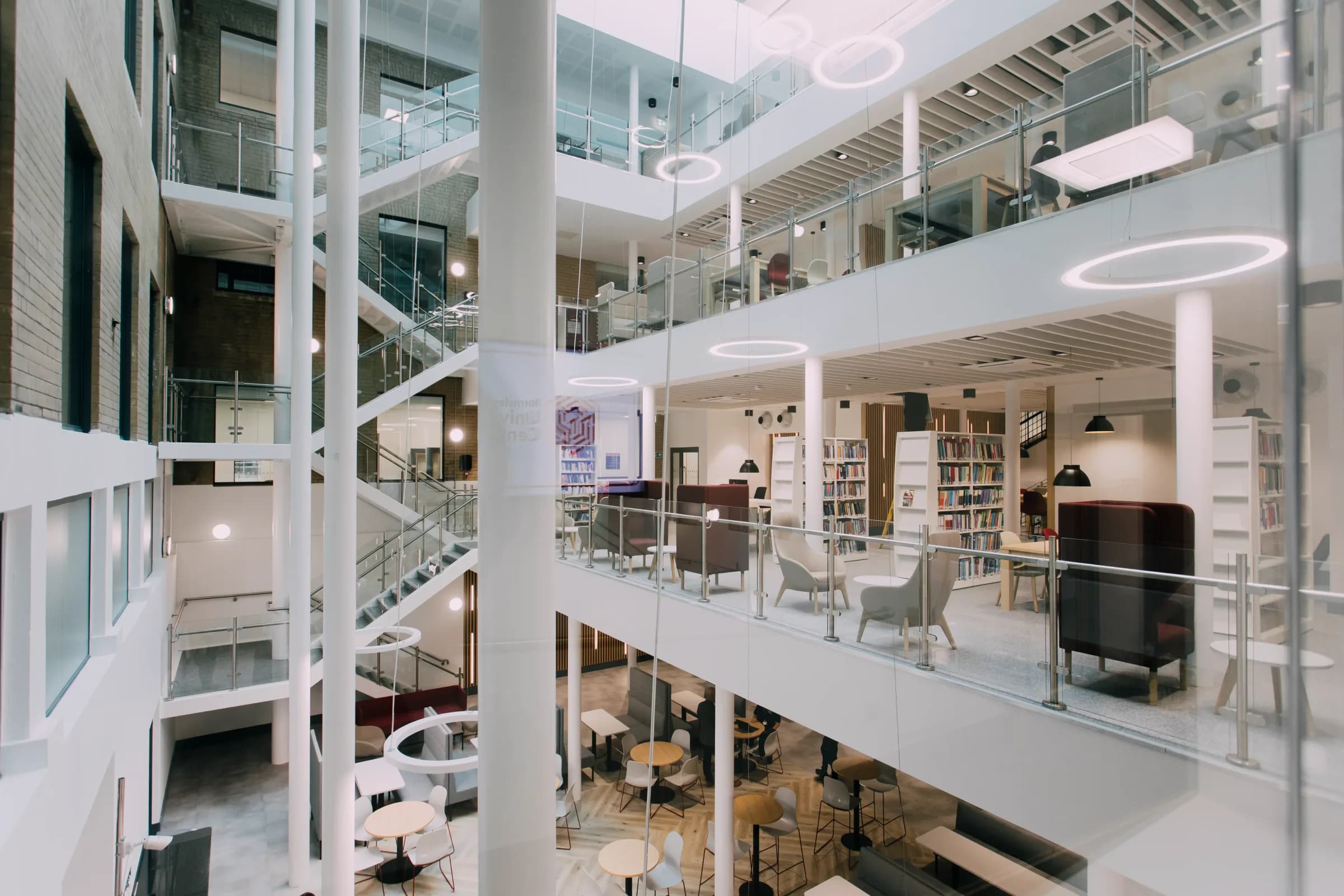 Suspended ceiling installation at Barnsley College