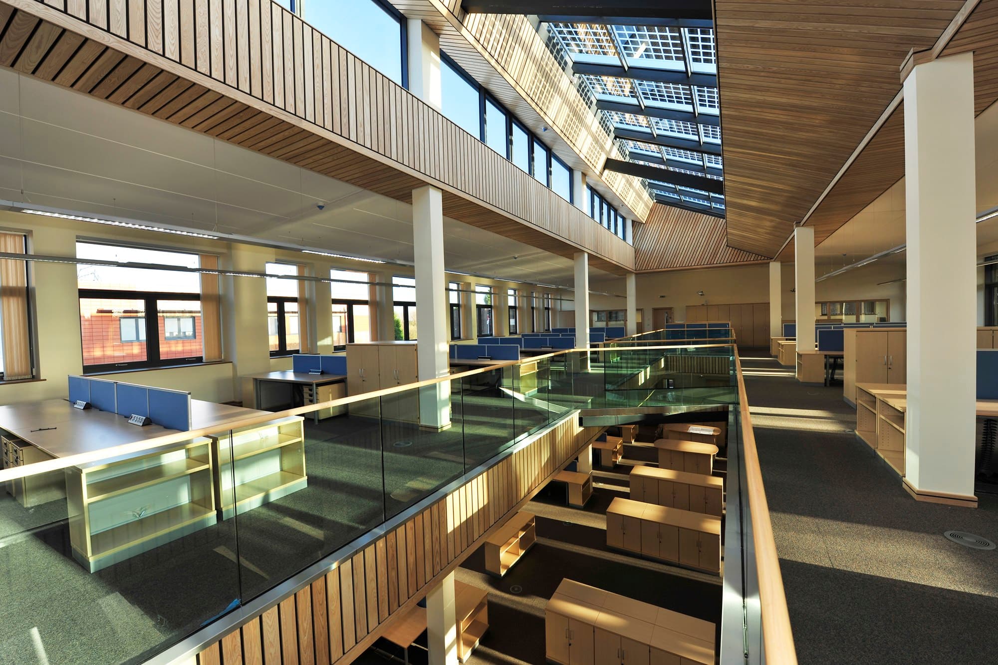 British Geological Survey Keyworth office interior ceiling